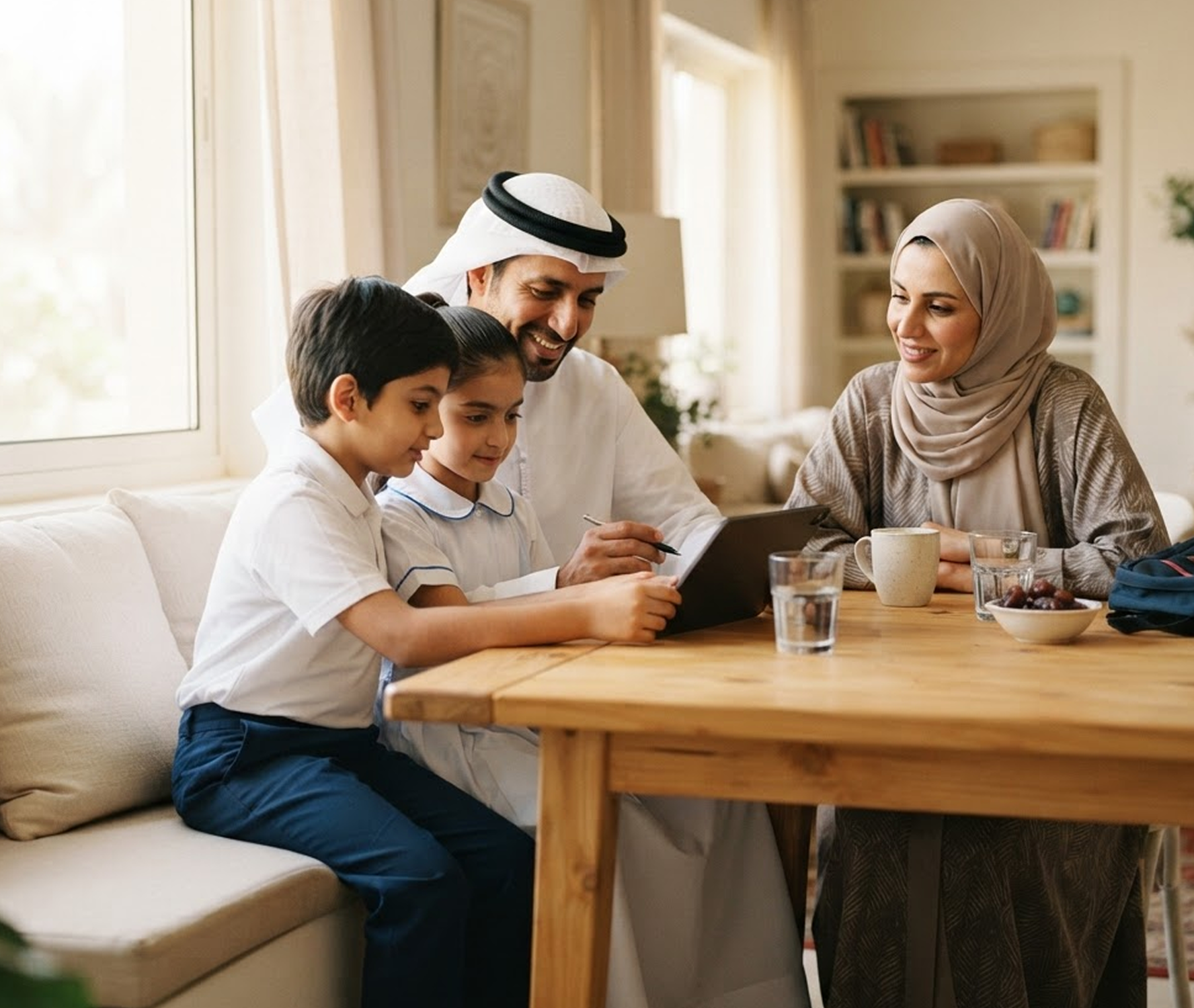 Emirati family using the Next Generation Communicator App