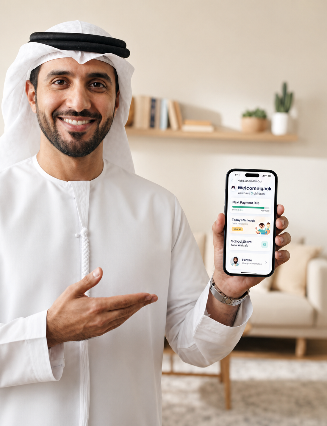 Emirati parent using the app